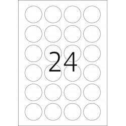 Etykiety samoprzylepne 4236, A4, Ø 40, papier przejrzysty mat, 600 szt.