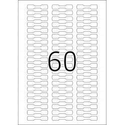 Etykiety samoprzylepne 5116, A4, 49 x 10 mm., papier biały mat, 1500 szt.