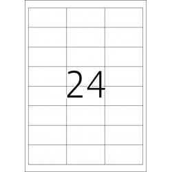 Etykiety samoprzylepne do głębokiego mrożenia 4389, A4, 66 x 33,8 mm., papier biały mat, 600 szt.